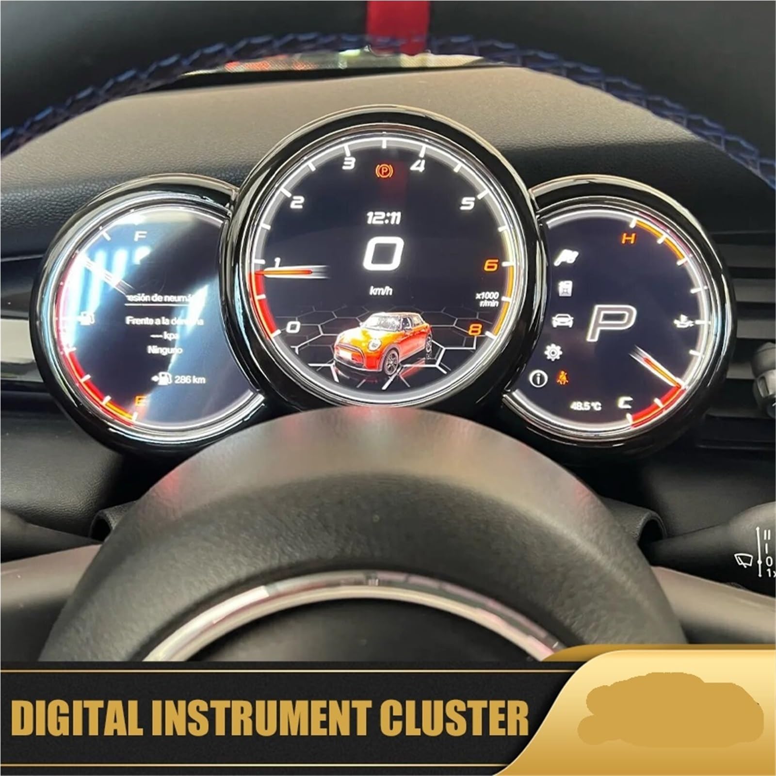 Digitales Tachometer-Instrumentenmessgerät, kompatibel mit BMW Mini Cooper 2004–2023, R56 R55 R57 F55 F56 F57, Tacho-Armaturenbrett(2004-2013 year) von ZOCJNALC