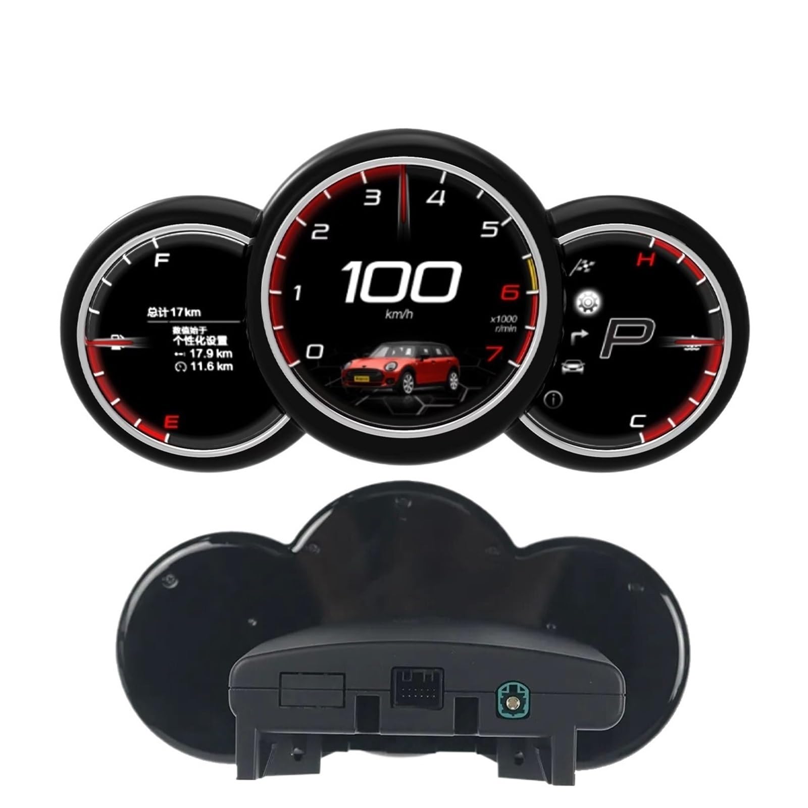 Digitales Tachometer-Instrumentenmessgerät, kompatibel mit BMW Mini Cooper 2004–2023, R56 R55 R57 F55 F56 F57, Tacho-Armaturenbrett(2014-2023 year) von ZOCJNALC