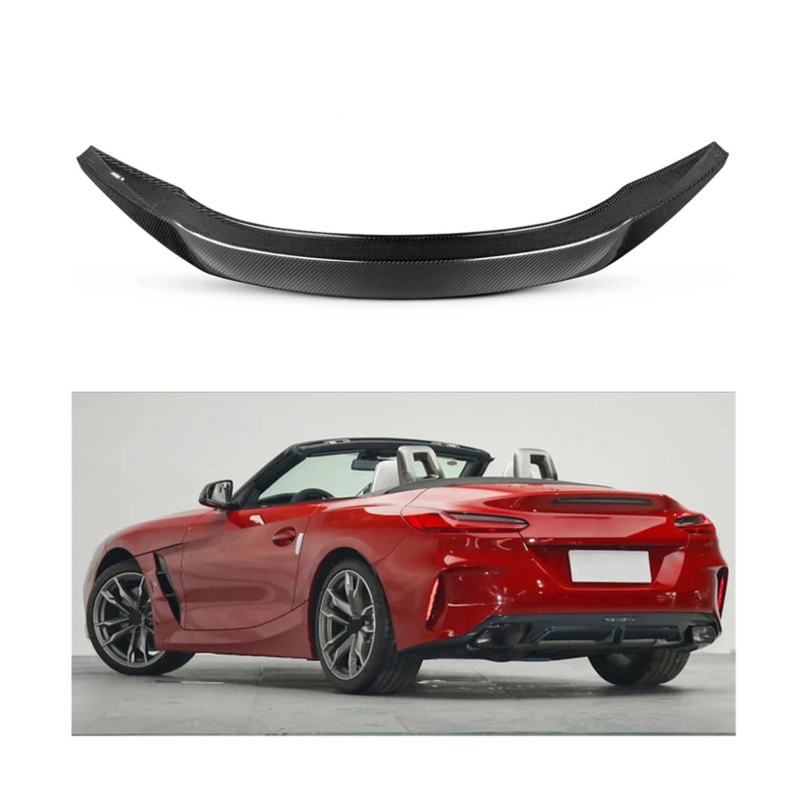 Dry Carbon Aiber Atoclave Heckspoilerflügel, kompatibel for BMW G29 Z4 Roadster 2019–2025, Auto-Styling, Kofferraumdeckel, Lippe, Heck-Zubehör von ZOCJNALC