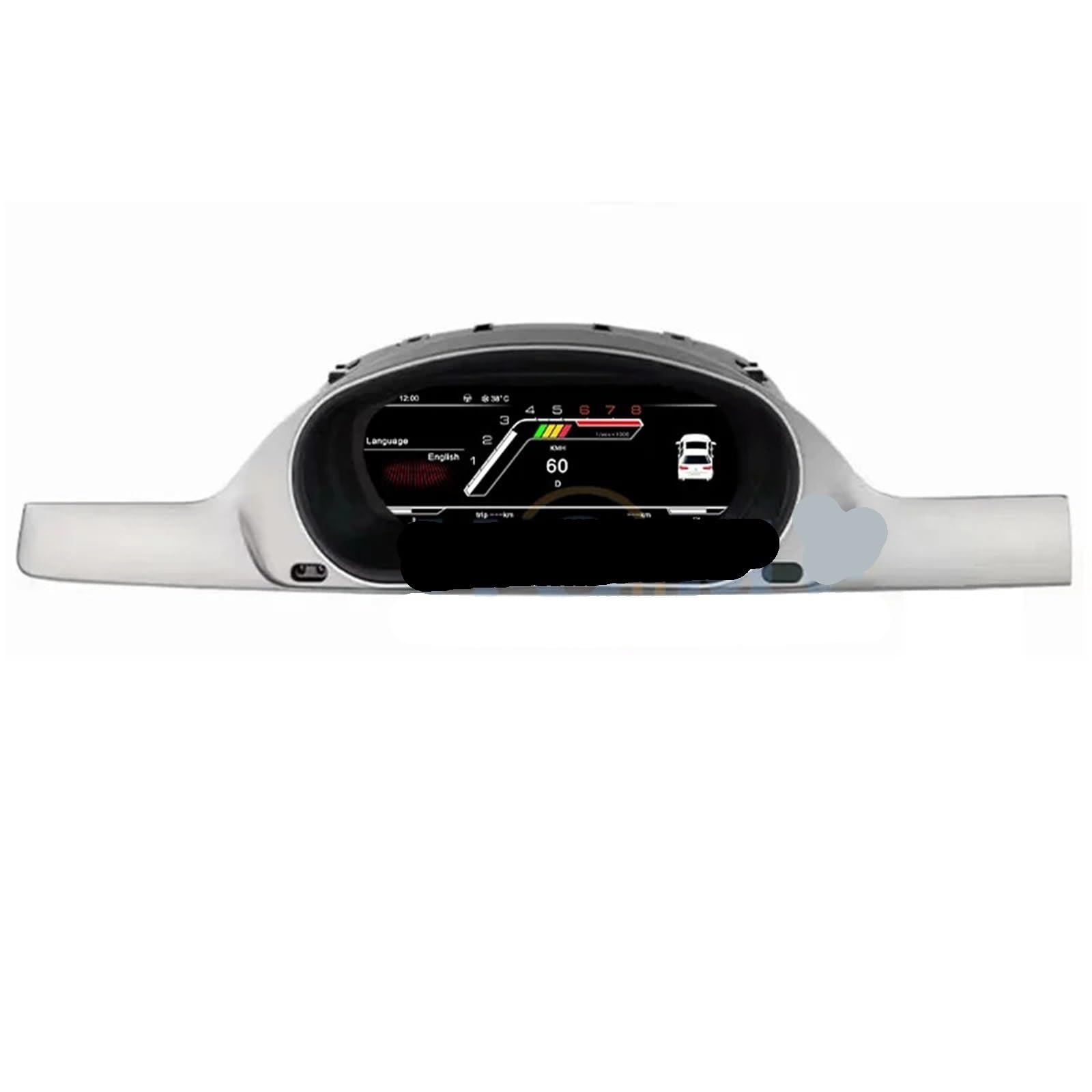 Fahrzeuggeschwindigkeitszähler, LCD-Bildschirm, Tachometer, digitales Armaturenbrett, virtuelles Kombiinstrument, Cockpit, kompatibel for VW Passat B7 B6 CC(For 09-18) von ZOCJNALC