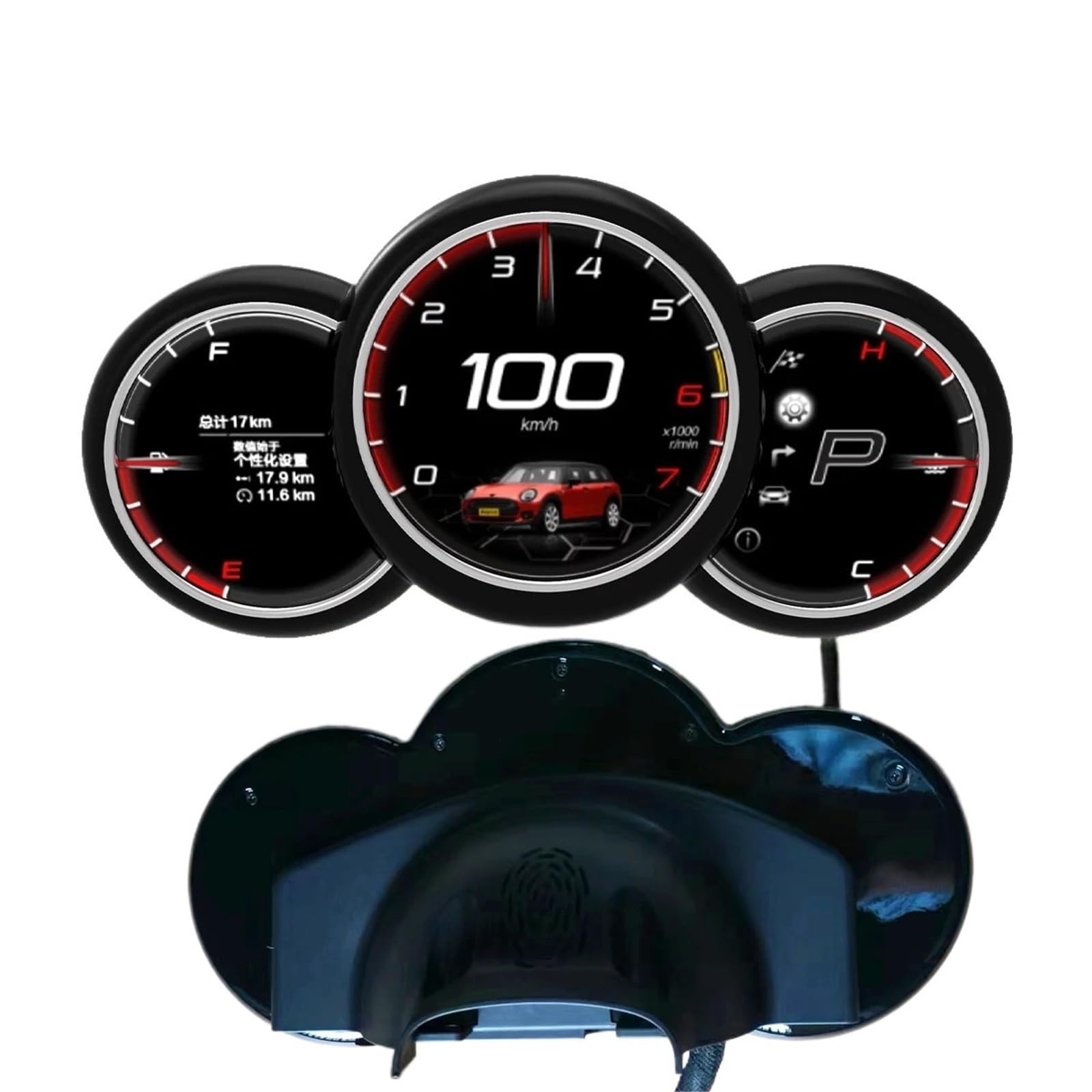 Kompatibel for BMW Mini Cooper 04-23 R56 R55 R57 F56 F57 F58 Digitale Instrumentenanzeige Cluster Armaturenbrett Tachometer virtuelles Cockpit(2004-2013 year) von ZOCJNALC