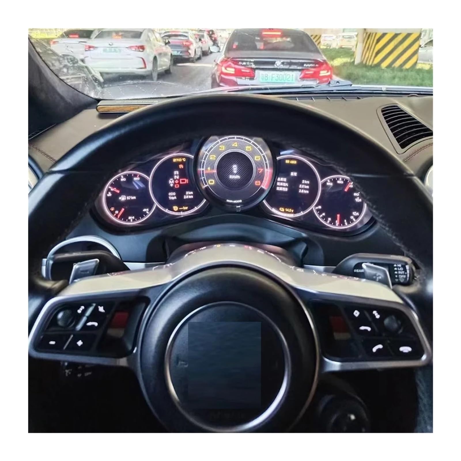 LCD-Tachometer-Bildschirm, kompatibel mit Porsche Cayenne 2010–2015, digitales virtuelles Cockpit, multifunktionales Kombiinstrument, Armaturenbrett von ZOCJNALC