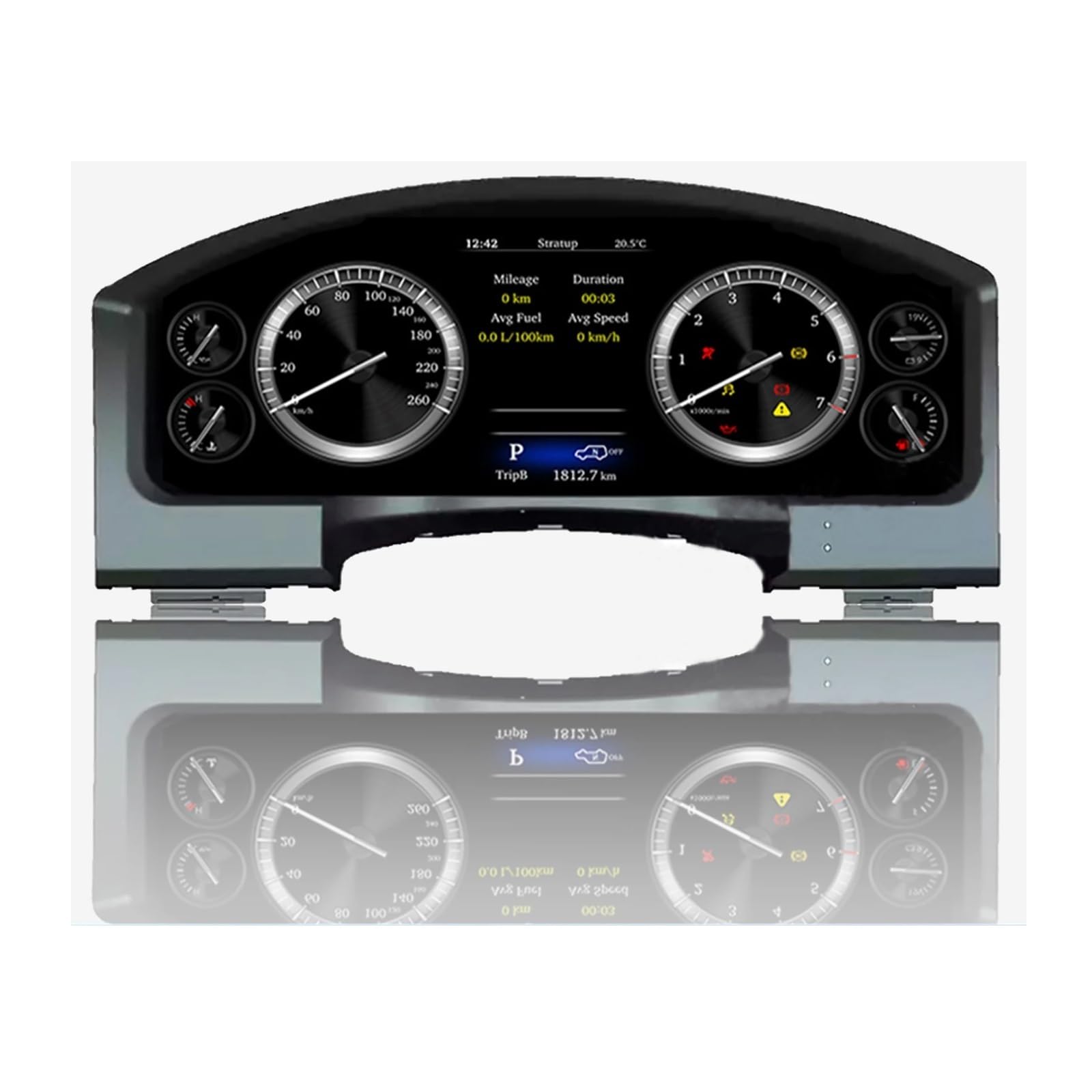 Neues Auto-LCD-Digital-Cluster, kompatibel mit Land Cruiser 2008–2020, virtuelles Cockpit, SpeedMeter, Armaturenbrett-Bildschirm, LINUX-Instrumententafel-Einheit(08-15) von ZOCJNALC