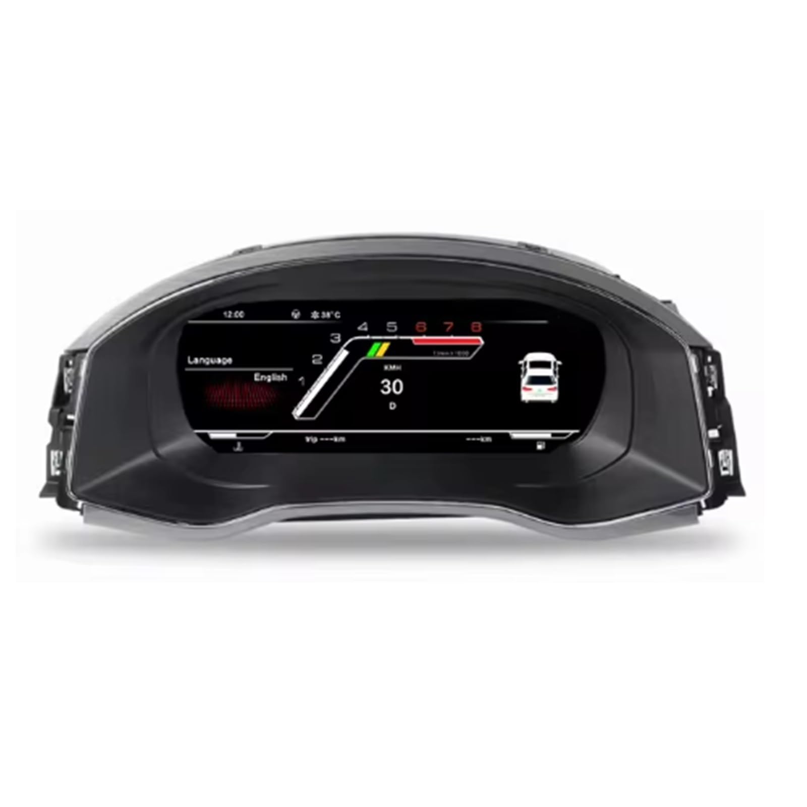 Neues Upgrade Digital Cluster GPS Navi LCD Tachometer Armaturenbrett Virtuelles Instrument Cockpit Kompatibel for VW Amerikanische Version Passat(For US 18-22) von ZOCJNALC