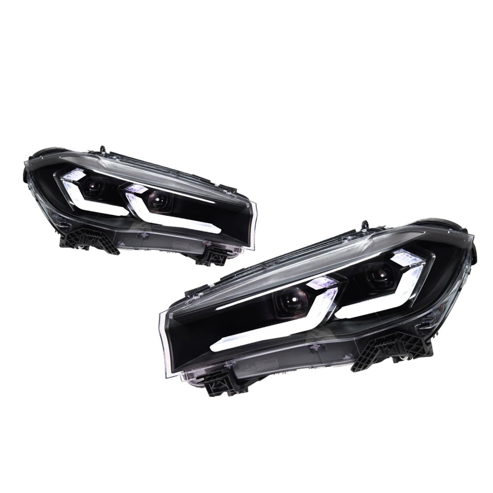 Paar Scheinwerfer Montage Kompatibel for BMW F15 Scheinwerfer 2014-2018 X5 Styling LED Tagfahrlicht Dual Projektor Auto accesorios Geändert(For X5 F15 One Set,LHD) von ZOCJNALC