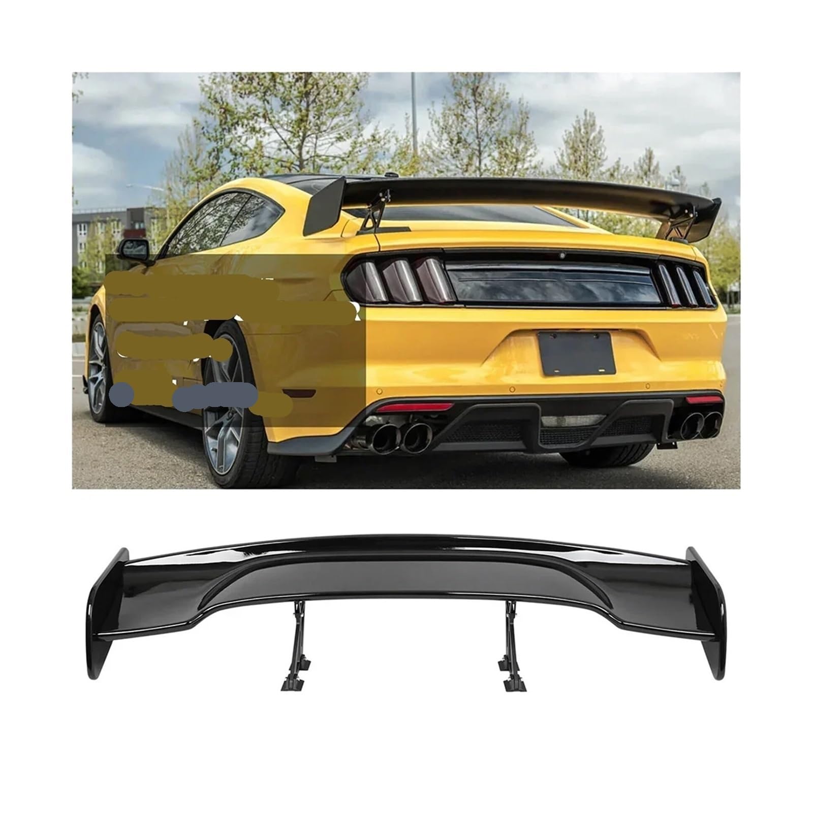 Universal 57 "Auto 3D 3DI GT JDM Racing Auto Stamm Carbon Fiber Heckflügel Spoiler Kompatibel for Honda Toyota VW BMW Benz(Black) von ZOCJNALC