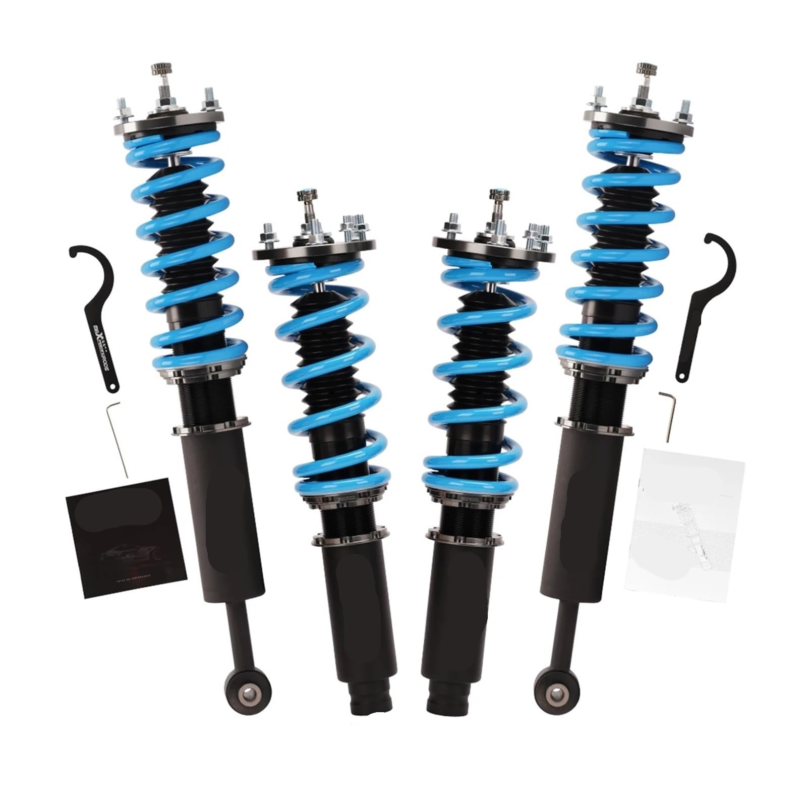 Voll Einstellbare Gewindefahrwerk Senkung Kit Kompatibel for Honda Accord 1998-2002 Gewindefahrwerk Suspension Federbeine Spule Vollen Satz von ZOCJNALC