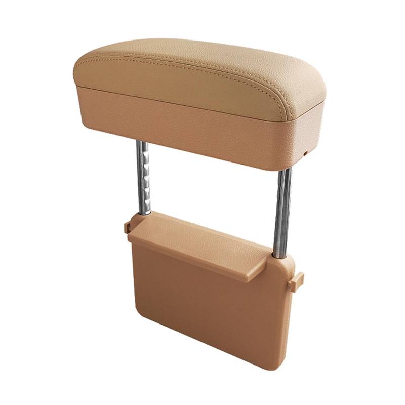 Mittelkonsole Armlehne Aufbewahrungsbox Auto-Mittelkonsolen-Armlehne, Auto-Styling, Auto für Sitzlücken-Organizer, Armlehnenbox, universelle Auto-Armlehnenbox, Ellenbogenstütze, verstellbar(Beige) von ZOETREE