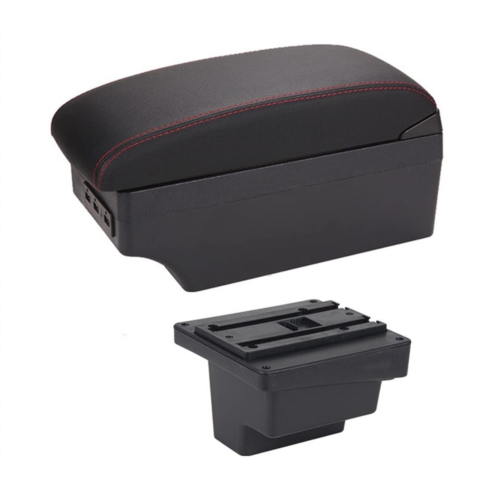 Mittelkonsole Armlehne Aufbewahrungsbox Für VW für Tiguan Center Console Armlehne Lagerung USB Auto Armlehne Box(3 USB c3) von ZOETREE