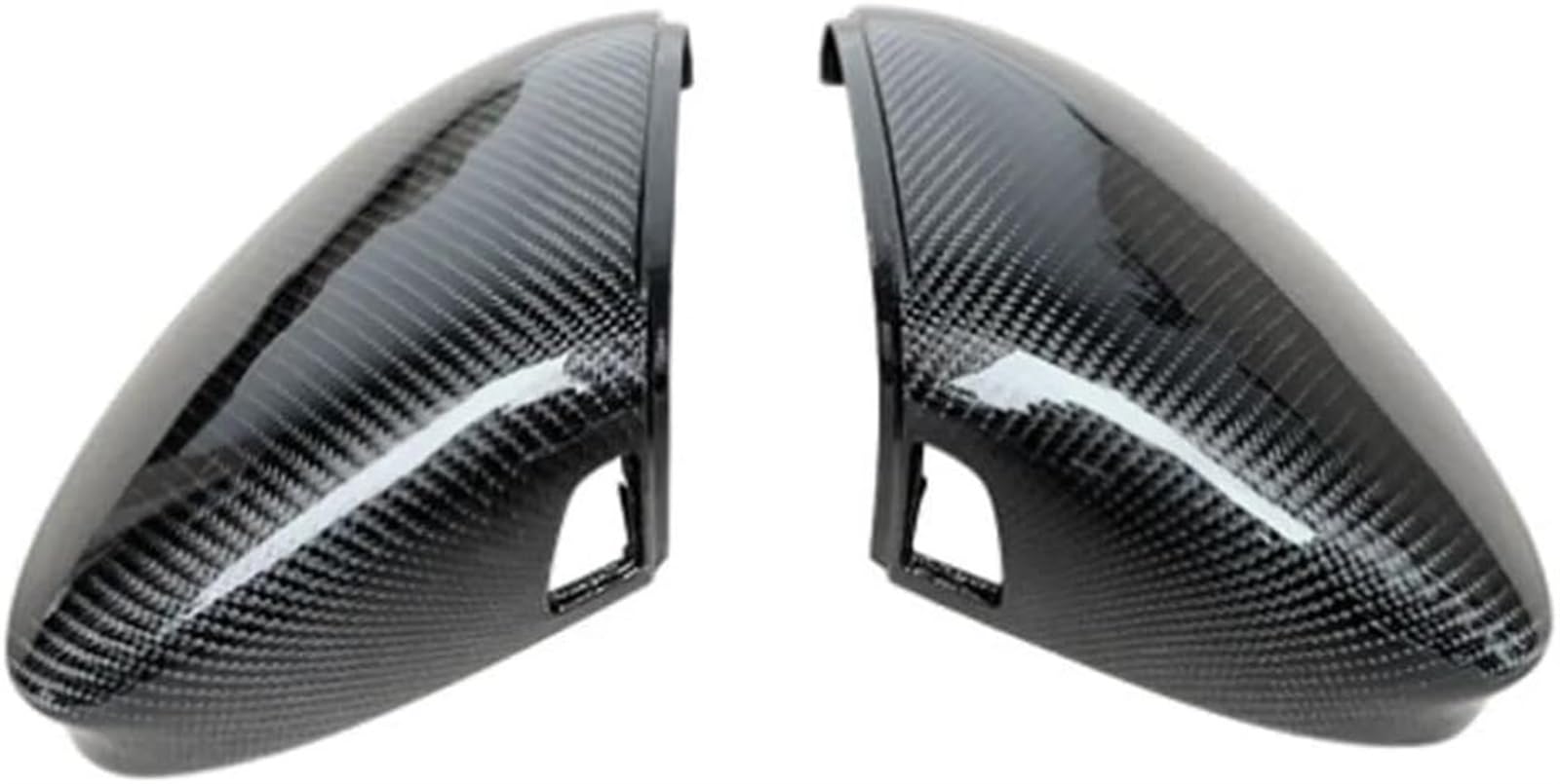 Spiegelabdeckung Ersatz Auto-Rückspiegelabdeckungen, Rückspiegelschale, Autozubehör links und rechts, für VW für Golf 8 MK8 2020 2021, Ersatzabdeckungen(Carbon Fiber Pattern With Assist) von ZOETREE