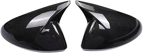 Spiegelabdeckung Ersatz Für Buick Für Regal 2017-2021 Auto-Seitenhorn-Rückspiegelabdeckung Zierkappe Shell Dekor Aufkleber Zubehör 1Set Ersatzabdeckungen(Carbon Fiber Pattern) von ZOETREE