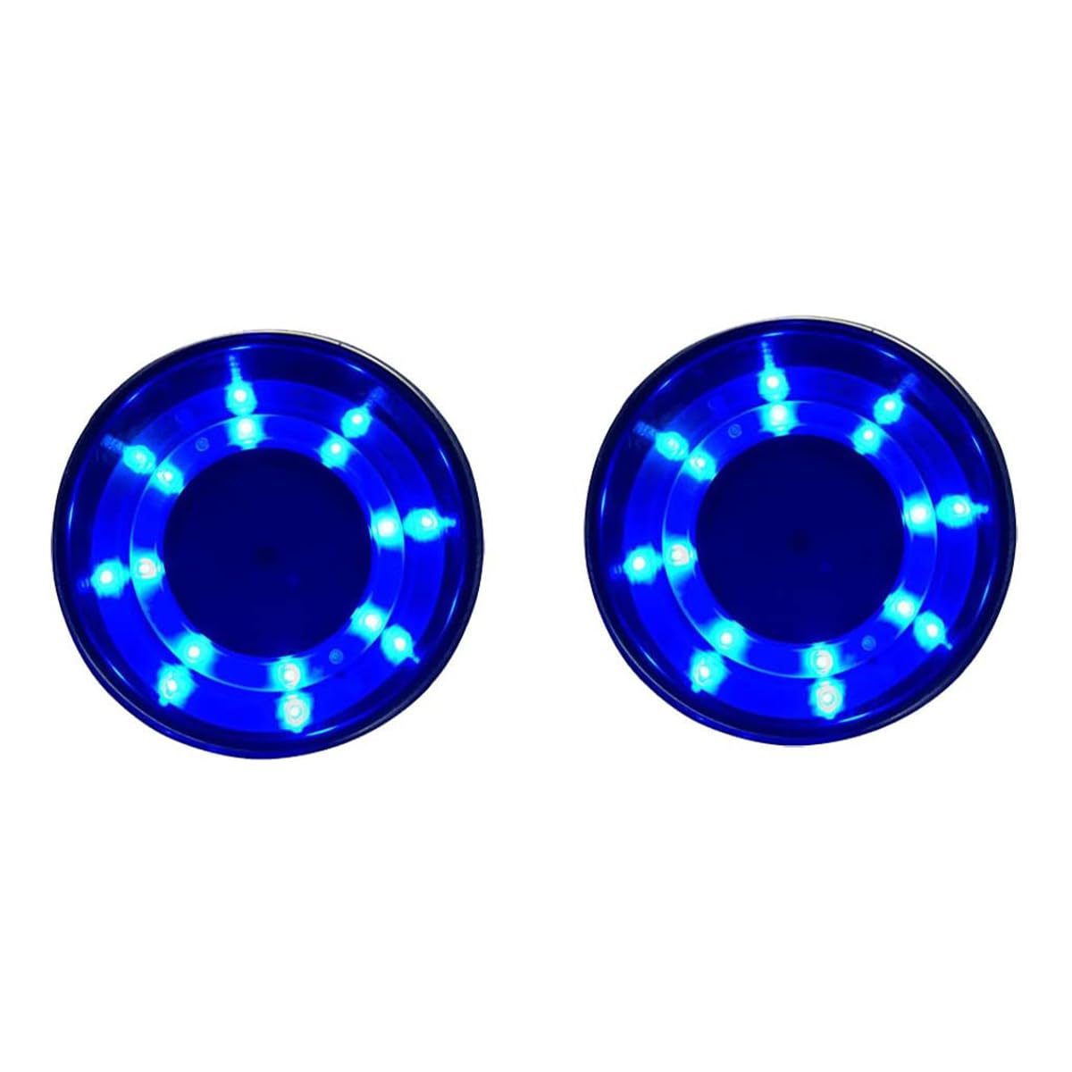 Paar 2 ZONADAH LED-Becher aus blauem Edelstahl, 12 V DC, Getränkehalter mit integriertem LED-Licht für Marineboote, Wohnmobile, Wohnmobile, Wohnwagen, Yachten und Wohnmobile, 110 x 88 mm von ZONADAH