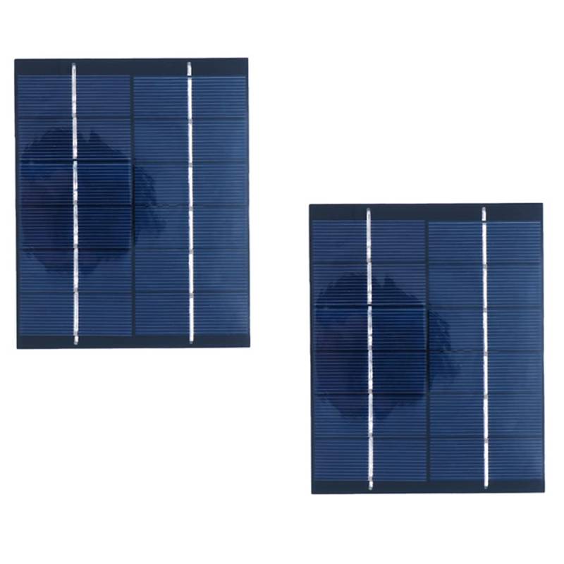 Packung mit 2 ZONADAH 2W 6V Mini Solar Panel Kit, Batter Ladegerät, DIY Home, Science School Projekte, Camping, Angeln, Wandern Outdoor Garten Led Licht Ladewerkzeuge von ZONADAH