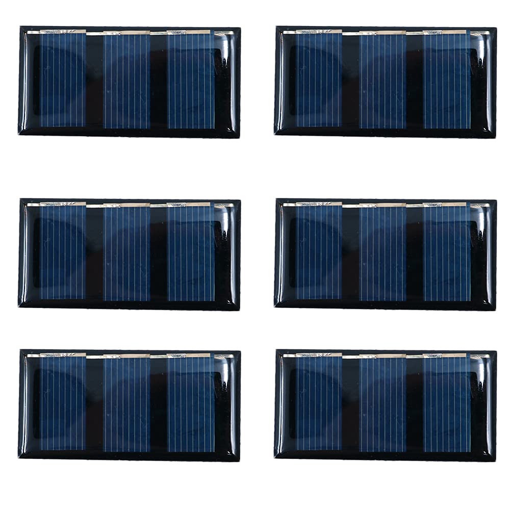 Packung mit 6 ZONADAH 0.2W 1.5V Mini Solar Panel Kit, Batter Ladegerät, DIY Home, Science School Projekte, Camping, Angeln, Wandern Outdoor Garten Licht Ladewerkzeuge von ZONADAH