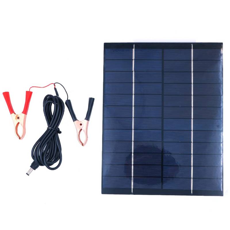 ZONADAH 5.2W 12V Mini Solar Panel Kit, Alligator Clips, Auto Batter Ladegerät, DIY Home, Science School Projekte, Camping, Angeln, Wandern Outdoor Garten Licht Ladewerkzeuge von ZONADAH