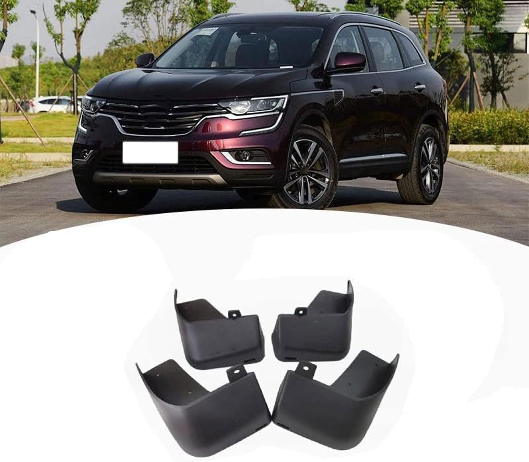 4 Stück Schmutzfänger Auto für Renault Koleos 2008-2022, Schmutzlappen Kotflügelschoner Schlamm Spritzwassergeschützte Platte Styling Zubehör,2017-2022 von ZONEWD