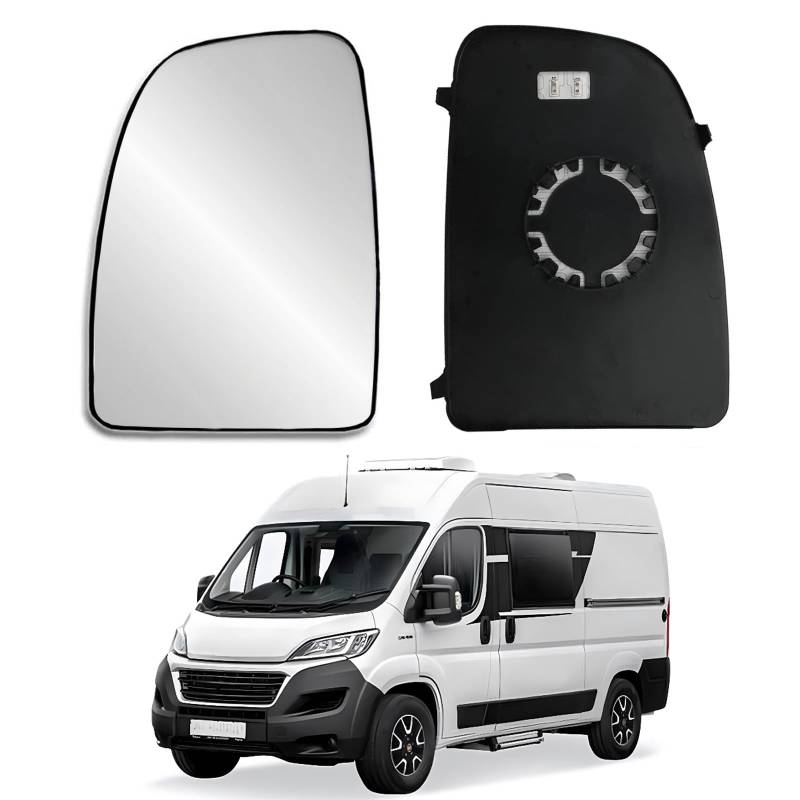 Spiegelglas Ersatz für Fiat Ducato 2006-2021, Rückspiegel Beheizte Spiegel für Citron Jumper 2006-2021, Außenspiegel Glas Asphärisch Verstellbar Geeignet Ersatz für Peugeot Boxer 2006-2021 (Rechts) von ZONZANINA