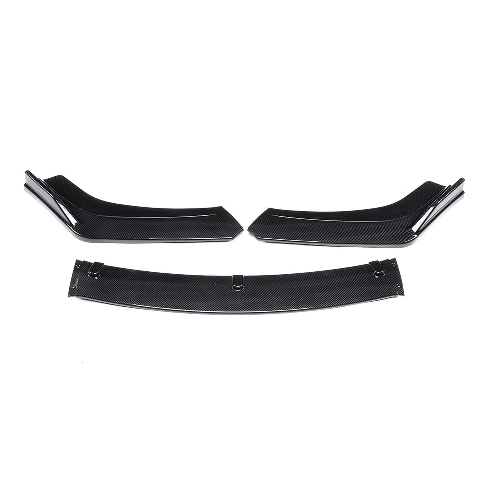 3 stück Kohlefaser Look/Schwarz Auto Vorne Untere Stoßstange Lippe Diffusor Spoiler Körper Kompatibel Mit Civic Limousine 4Dr 2016 2017 2018(C) von ZOQUINTAR