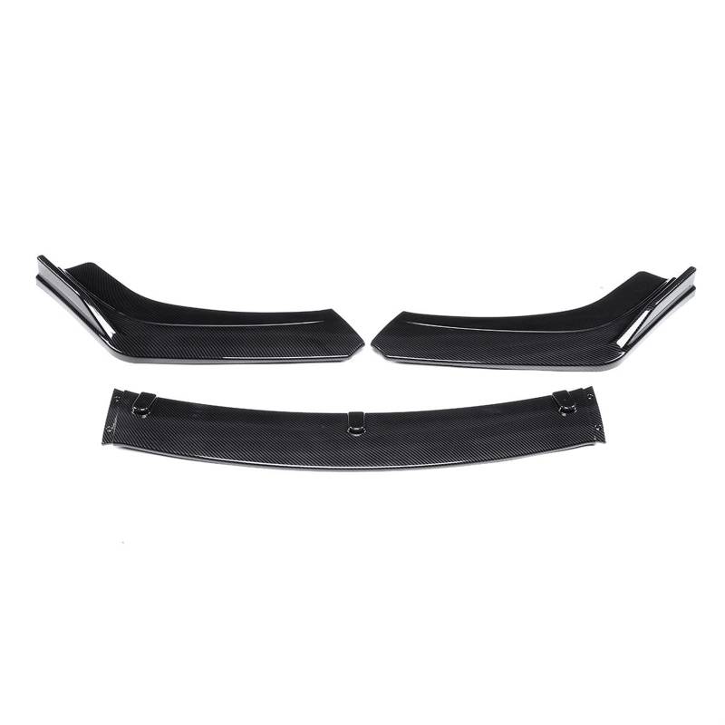 3 stück Kohlefaser Look/Schwarz Auto Vorne Untere Stoßstange Lippe Diffusor Spoiler Körper Kompatibel Mit Civic Limousine 4Dr 2016 2017 2018(C) von ZOQUINTAR