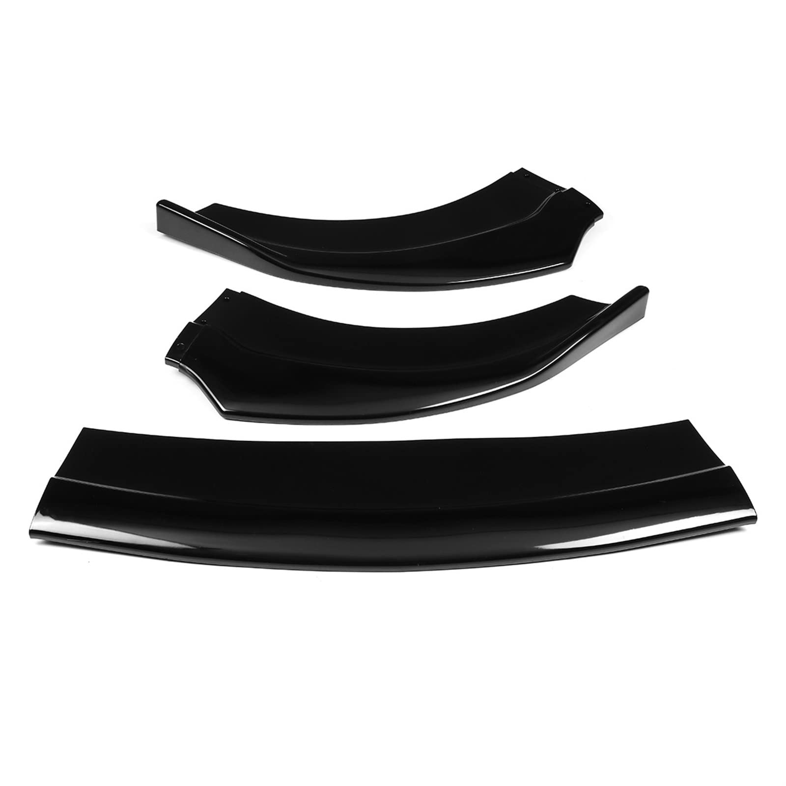 3PCS Carbon Fiber Look/Schwarz Auto Frontstoßstange Splitter Lip Body Kit Spoiler Diffusor Guard Kompatibel mit Dodge Charger SRT 2015-2019(Gloss Black) von ZOQUINTAR