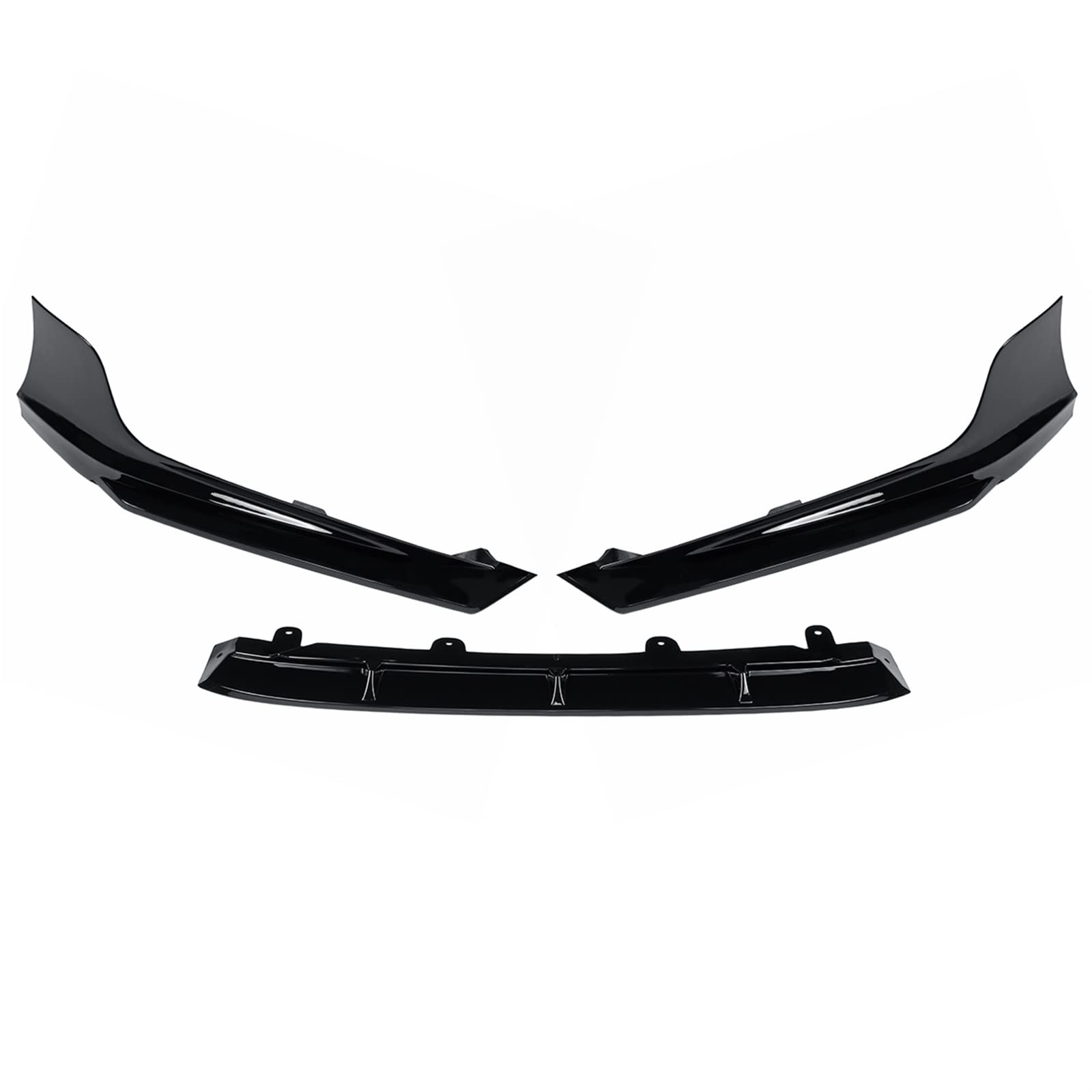 3pcs Car Front Bumper Splitter Lip Spoiler Diffuser Guard Surround Molding Cover Trim Body Kit Compatible With Accord 2018-2019(Black) von ZOQUINTAR