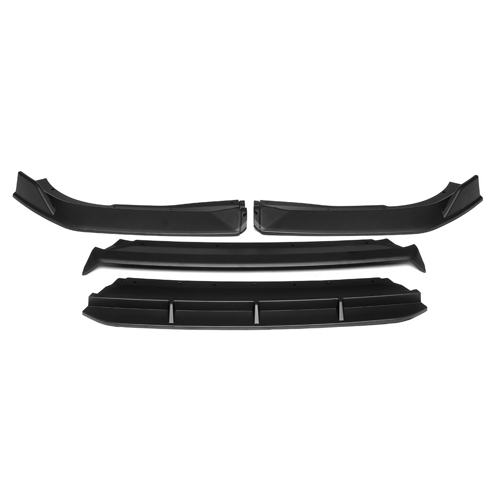 4 Stücke Schwarz Frontstoßstange Lip Side Lower Splitter Spoiler Körper Kit Kompatibel Mit Accord 2018-2021 10th Gen sport Auto Zubehör(A) von ZOQUINTAR