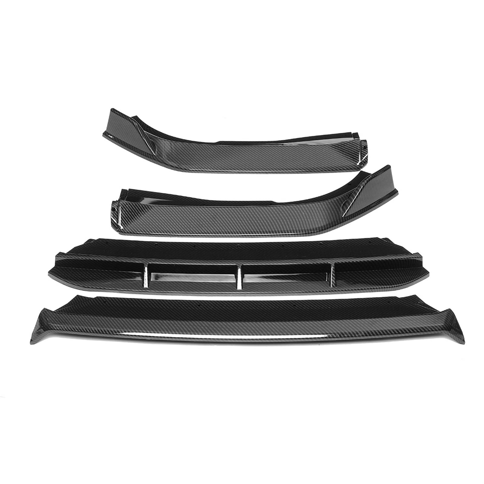 4 Stücke Schwarz Frontstoßstange Lip Side Lower Splitter Spoiler Körper Kit Kompatibel Mit Accord 2018-2021 10th Gen sport Auto Zubehör(B) von ZOQUINTAR