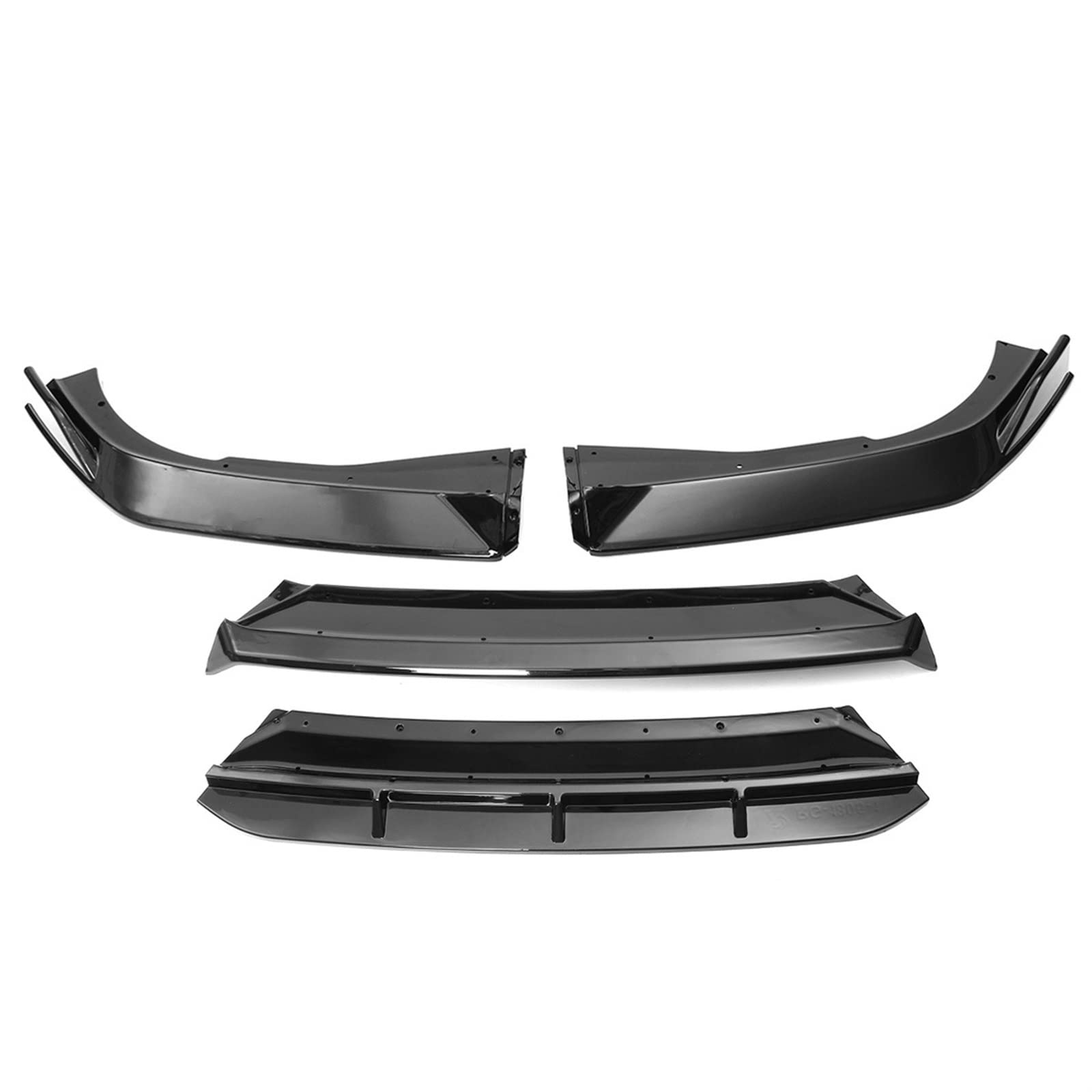 4 stücke Schwarz Frontstoßstange Lip Side Lower Splitter Spoiler Körper Kit Kompatibel Mit Accord 2018-2021 10th Gen sport Auto Zubehör(Gloss Black) von ZOQUINTAR