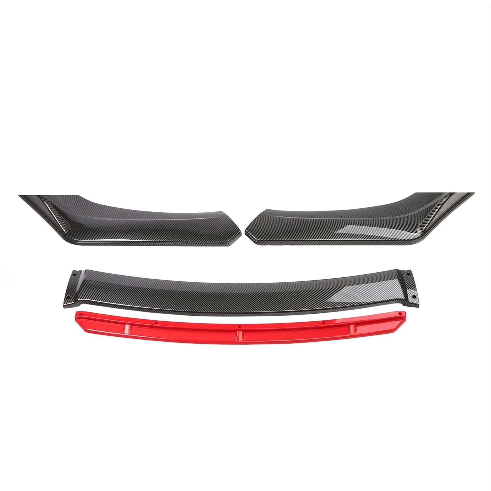 4PCS Front Bumper Lip Compatible With VW Jetta MK6 Side Spoiler Splitter Diffuser Body Kit Cover Guards Car Accessories(Carbon Look Red) von ZOQUINTAR