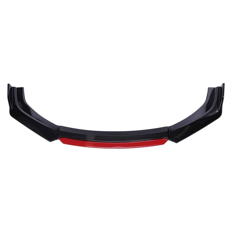 Car Front Bumper Lip Splitter Universal Spoiler Diffuser Lip Kit Compatible With E46 E90 E60 E36 E39 F10 F20 F30 Compatible with A3 A4 A5 A8(Carbon Fiber and Red) von ZOQUINTAR