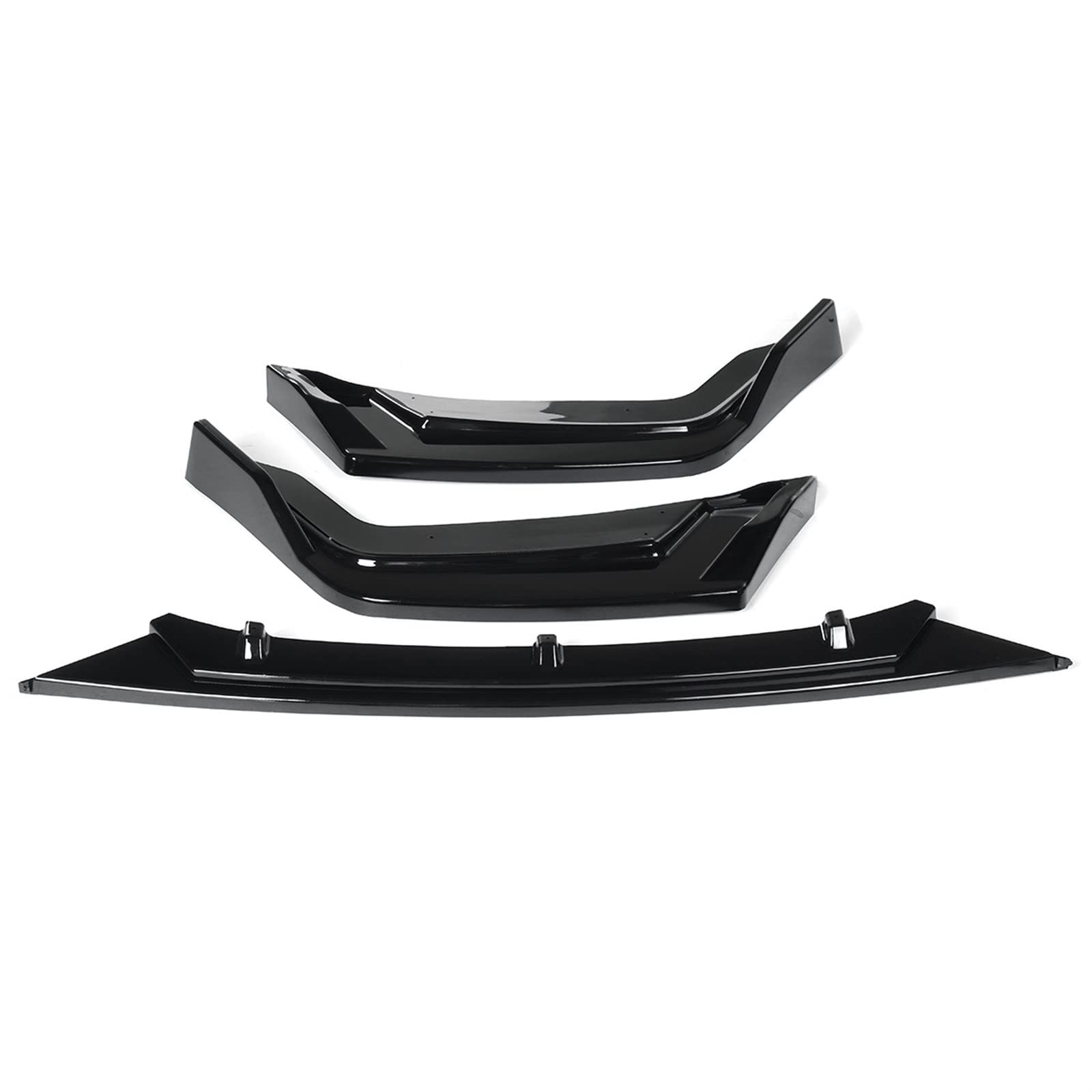 Frontstoßstange Lip Splitter Diffusor Body Kit Spoiler Guard Kompatibel mit Civic Schrägheck & Si 2020 2021 Auto-Zubehör(2020 2021 Black) von ZOQUINTAR