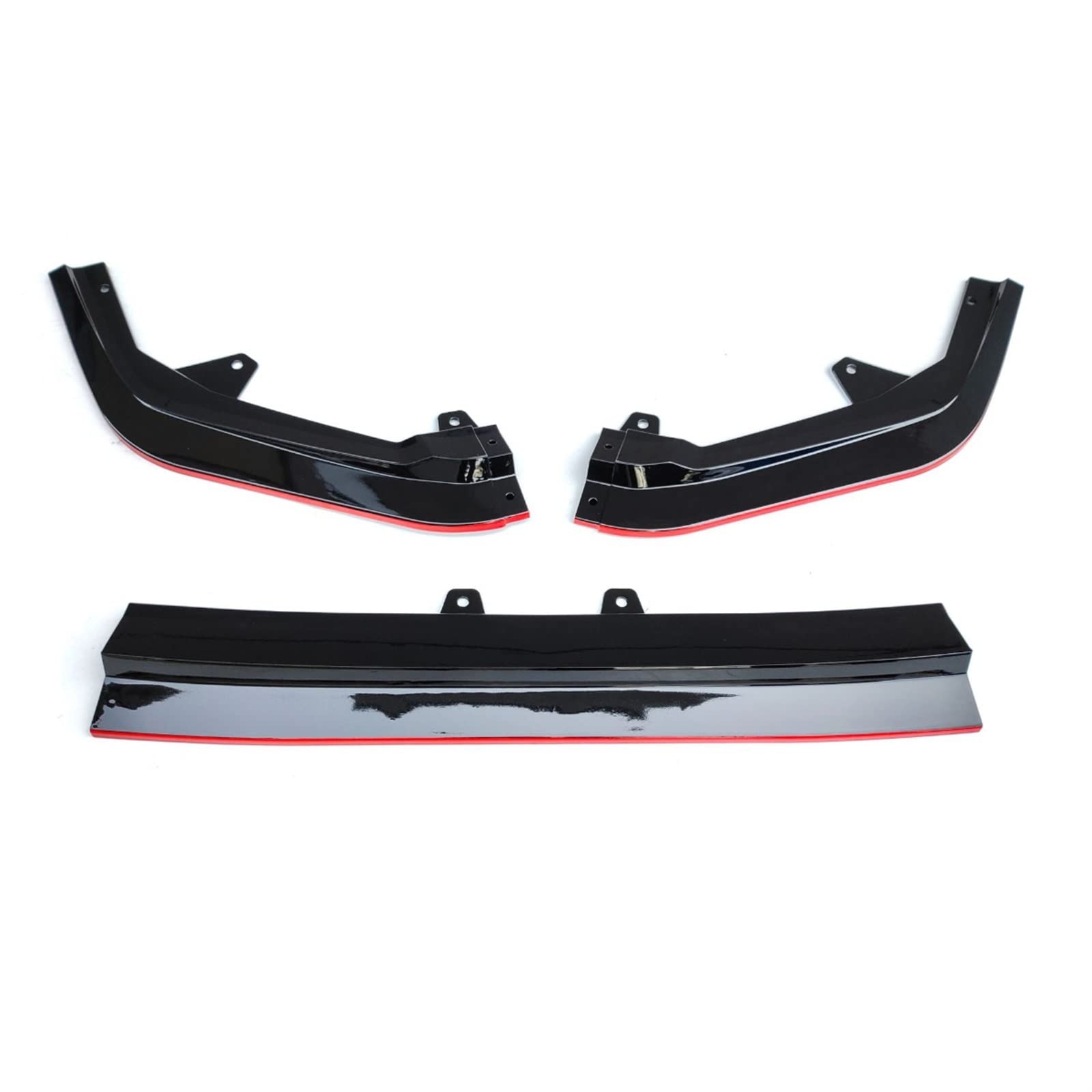 Frontstoßstange Lip Spoiler Side Splitter Deflector Guards Body Kit Auto Zubehör 3PCS Kompatibel mit Civic 2022 2023 11th Generation(Black Red) von ZOQUINTAR