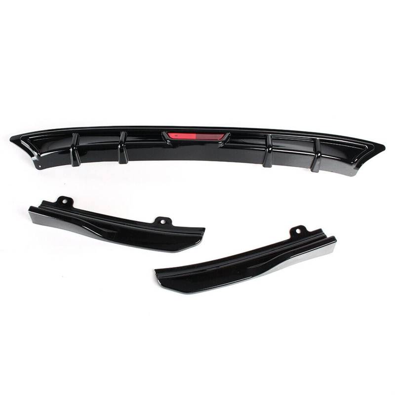 Heckstoßstange Diffusor Lippe Glänzend Schwarz Auto Körper Kit Auspuff Guard Spoiler Platte Boot Splitter Board Kompatibel mit Accord 10th 2018 von ZOQUINTAR