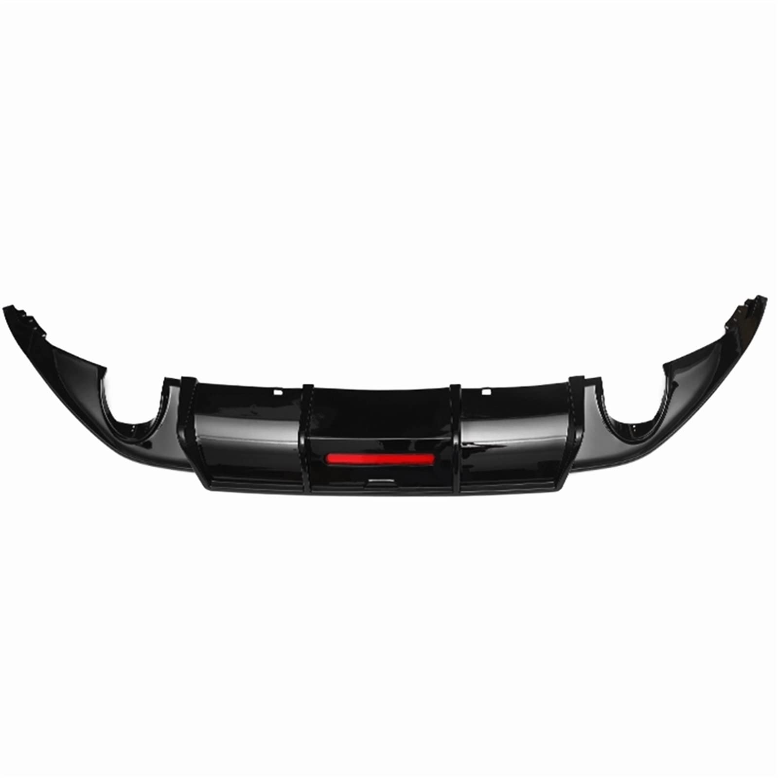 Heckstoßstange Diffusor Lippe kompatibel mit VW Golf 7.5 GTI 2017-2020 glänzend Schwarz/Kohlefaser Optik Splitter Spoilerplatte Bodykit(Glossy Black) von ZOQUINTAR