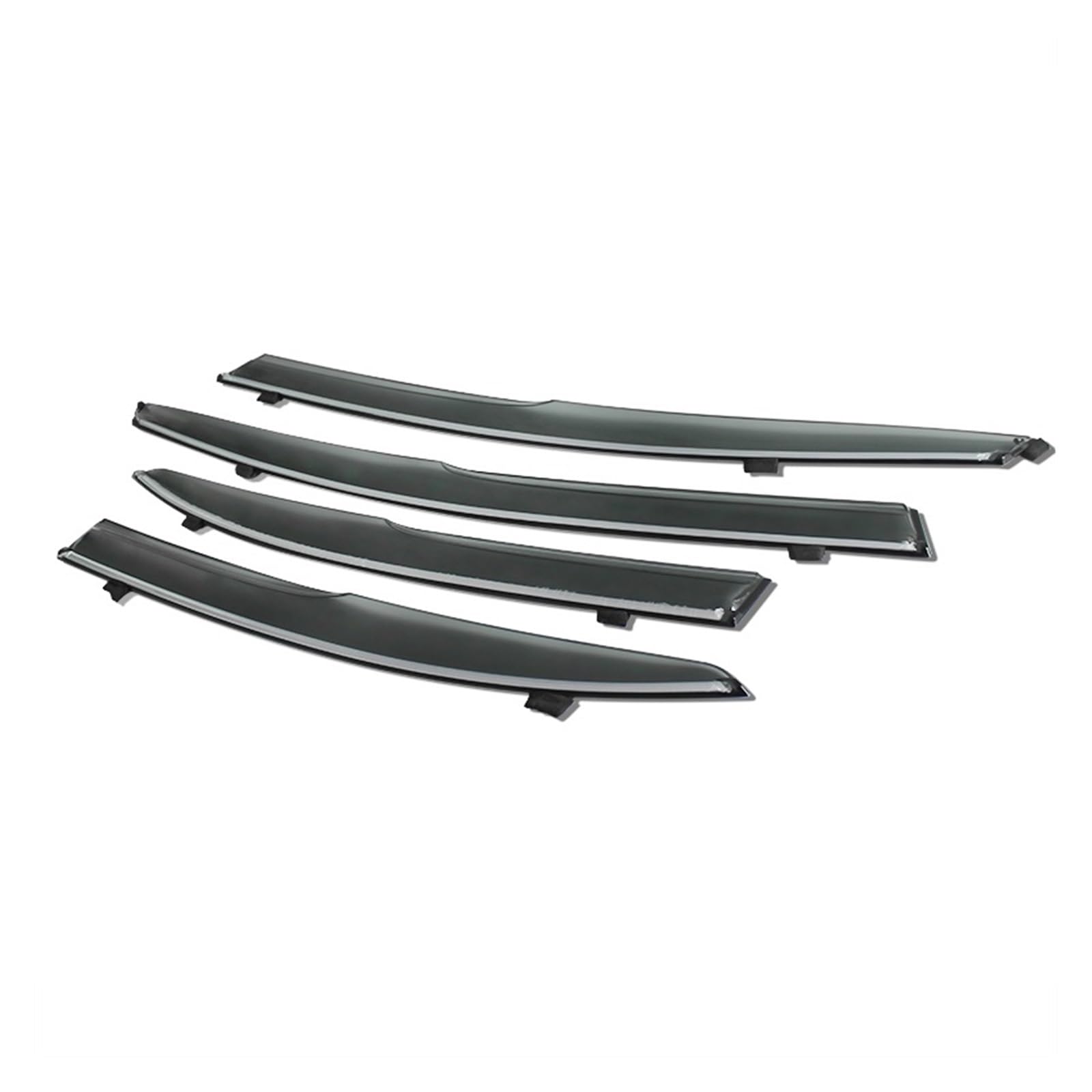 Side Window Deflectors Compatible With Civic 8th Gen Sedan 2006 2007 2008 2009 2010 2011 Black Original Window Visors Sun Rain Guard(Chrome Strip) von ZOQUINTAR