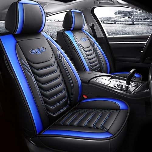 ZORZA Sitzbezug Auto Vordersitze für VW Fox Golf Jetta Multivan Passat Polo Lupo Leder Autositzbezüge B-06(Color:BLAU) von ZORZA