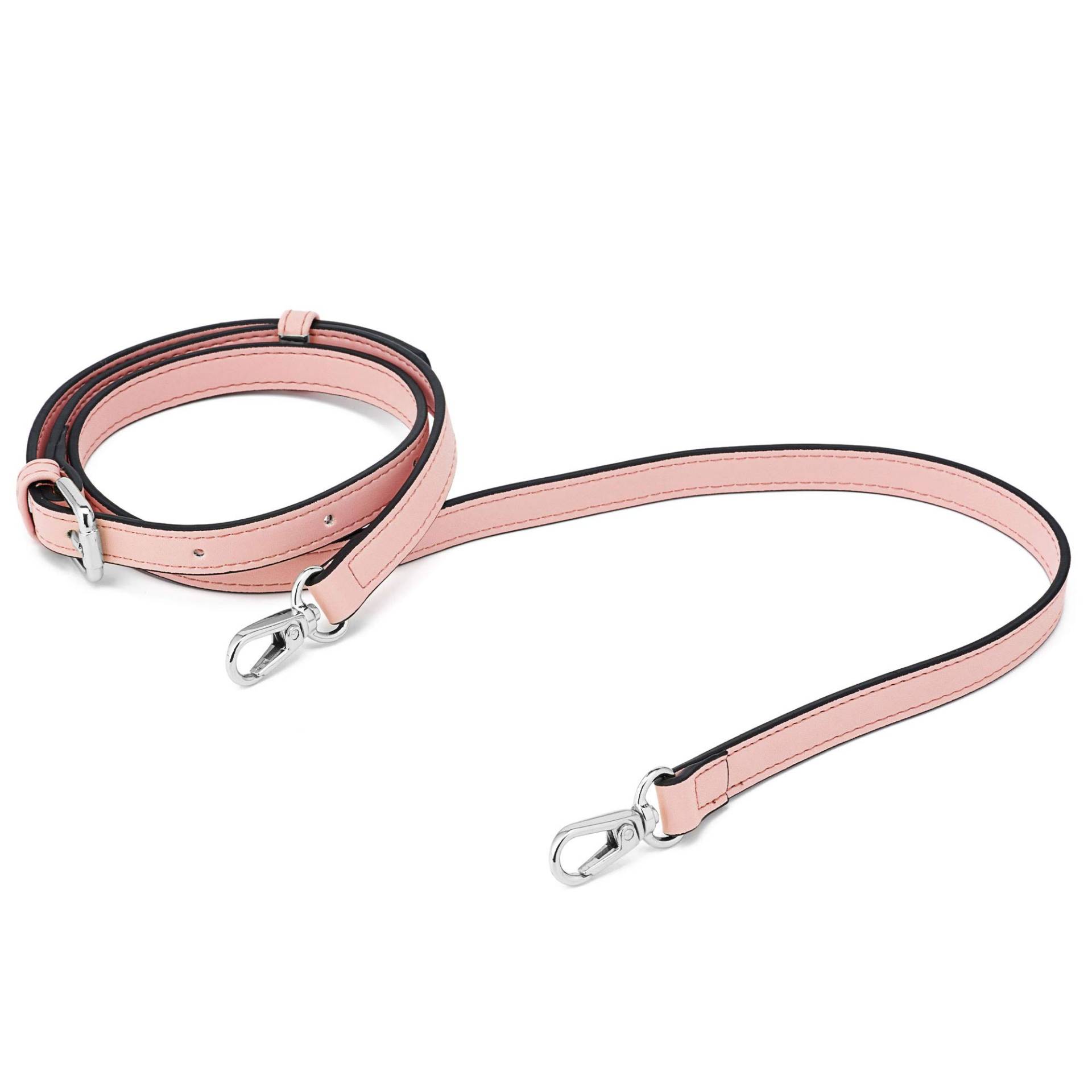 Frauen Leder Schulterriemen Trageriemen,Tasche Schultergurte Gurt Riemen für Geldbörse Handtaschen,verstellbare Ersatz Crossbody Bag Strap Tragegurt Umhängegurt (rosa) von ZOUIQSS