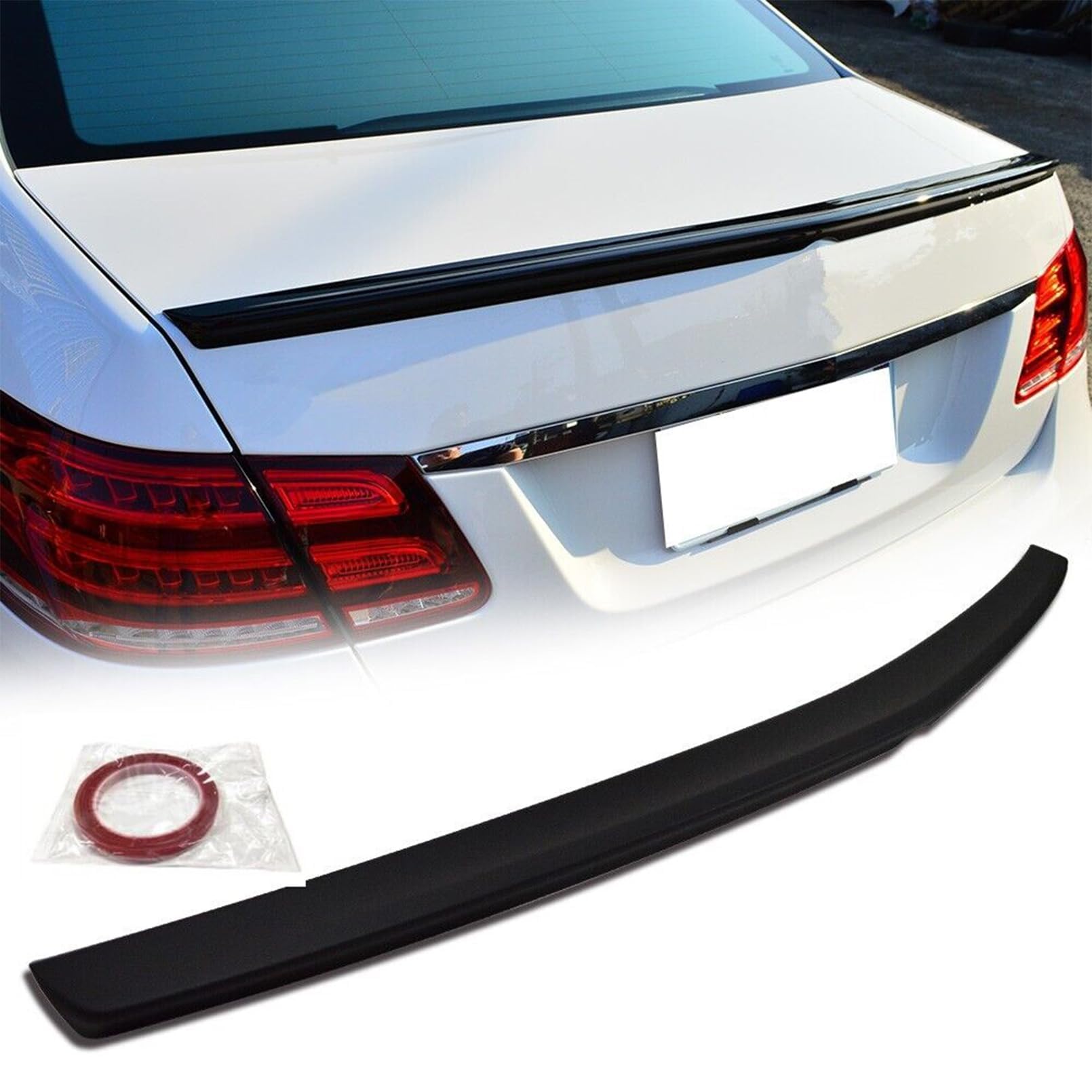 Auto Spoiler Fit Für Mercedes E-Class W212 E200 E250 E300 E400 E63-AMG Saloon 2010-2016, ABS Heckspoiler Kofferraum Spoiler Zubehör von ZPYSWZ