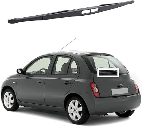 ZQQKX Auto Heckscheibenwischer Set für Nissan Micra 2000 2001 2002, Auto-Hinterer Scheibenwischer Wischer Gummi Reinigungsfenster Ersatzteile von ZQQKX