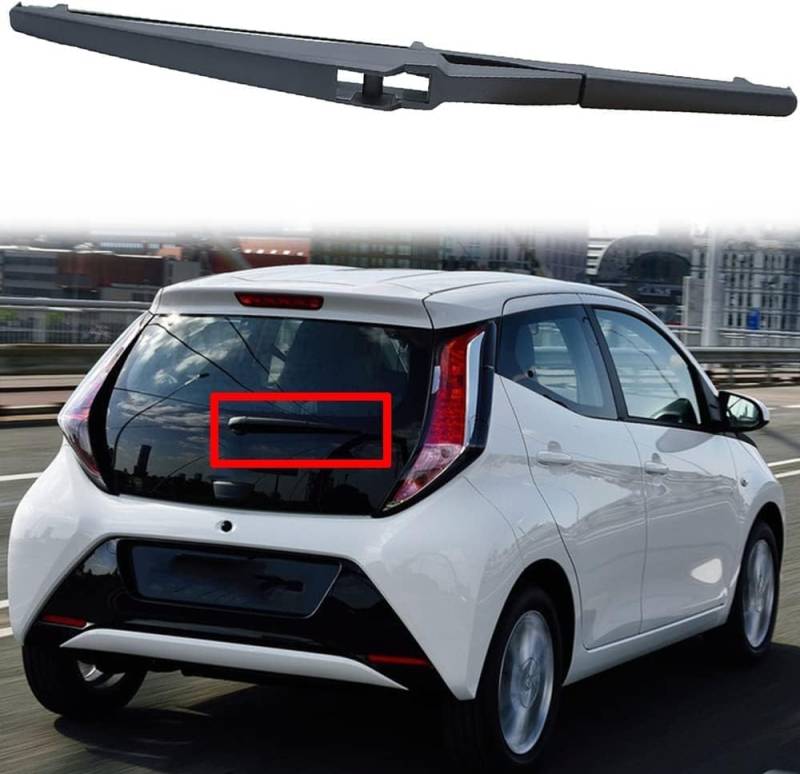 ZQQKX Auto Heckscheibenwischer Set für Toyota Aygo 2015-2022, Auto-Hinterer Scheibenwischer Wischer Gummi Reinigungsfenster Ersatzteile von ZQQKX