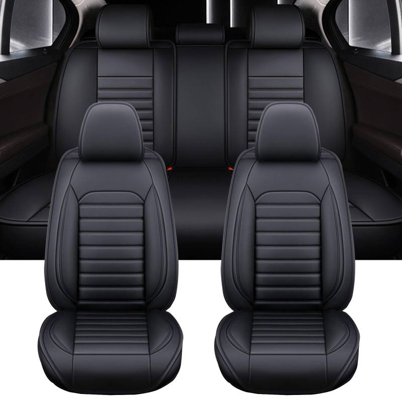 Universal Seat Cover Complete Set Kompatibel mit Peugeot 508 SW 2000-2024 Car Seat Covers Airbag Suitable Waterproof Leather Car Seat Cover Seasons 5-Seater,B von ZQWZY