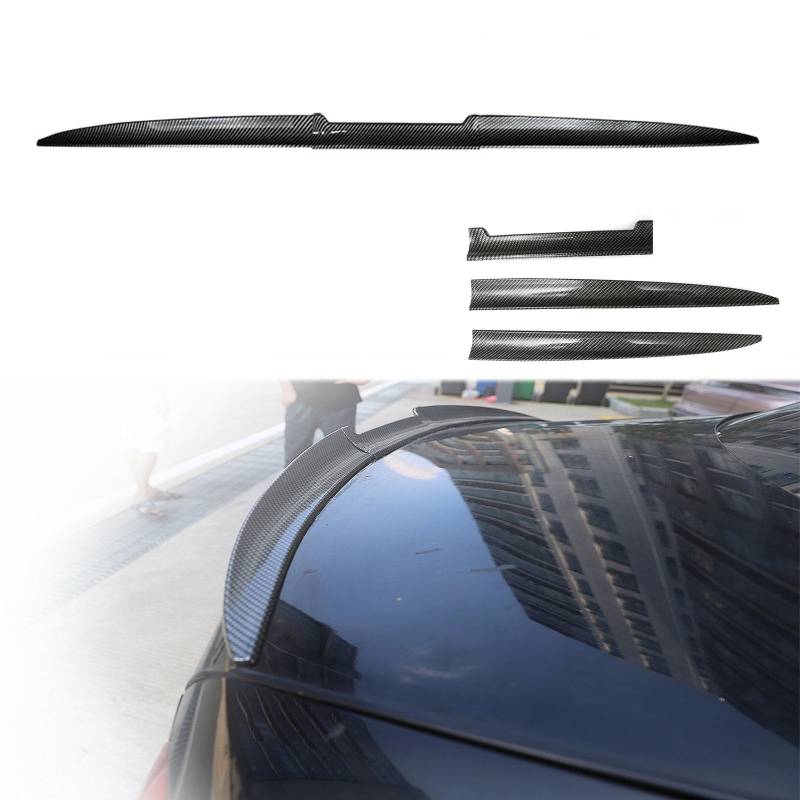 (3PCS) Heckspoilerlippe für Kofferraum Heckspoiler, Kompatibel mit Bao Jun 630 GP51 GP52 2013-2016, Heckspoiler Splitter Rear Spoiler Lip Rear Wing Boot Roof, B Carbon Fiber Look von ZRBQBBH