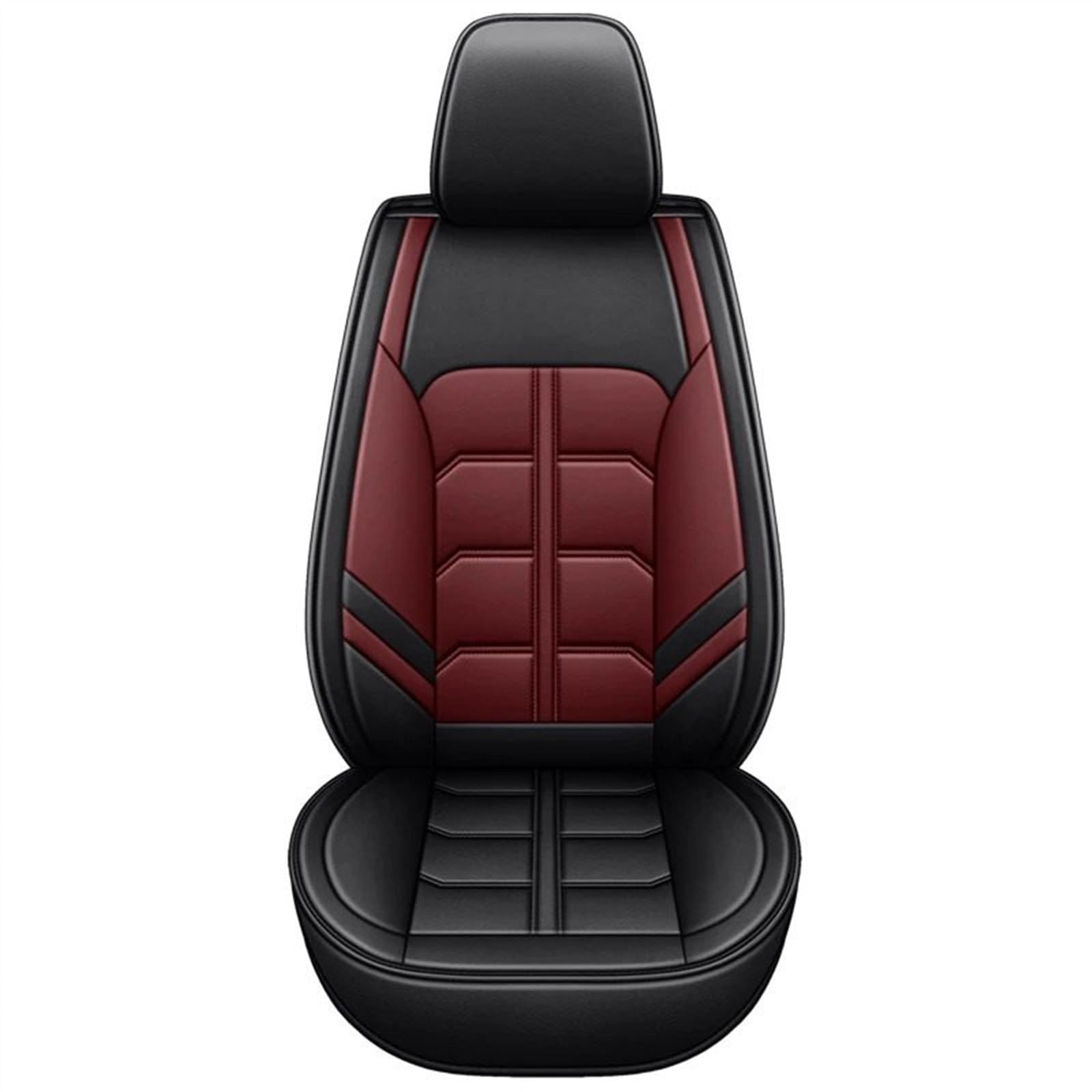 ZRHYRG Auto Sitzbezug Universal Autositzbezüge 360 ​​Grad voll abgedeckt Ledersitzbezug für 90% Limousine SUV 5 Sitze Auto Auto-Schonbezüge(Black red) von ZRHYRG