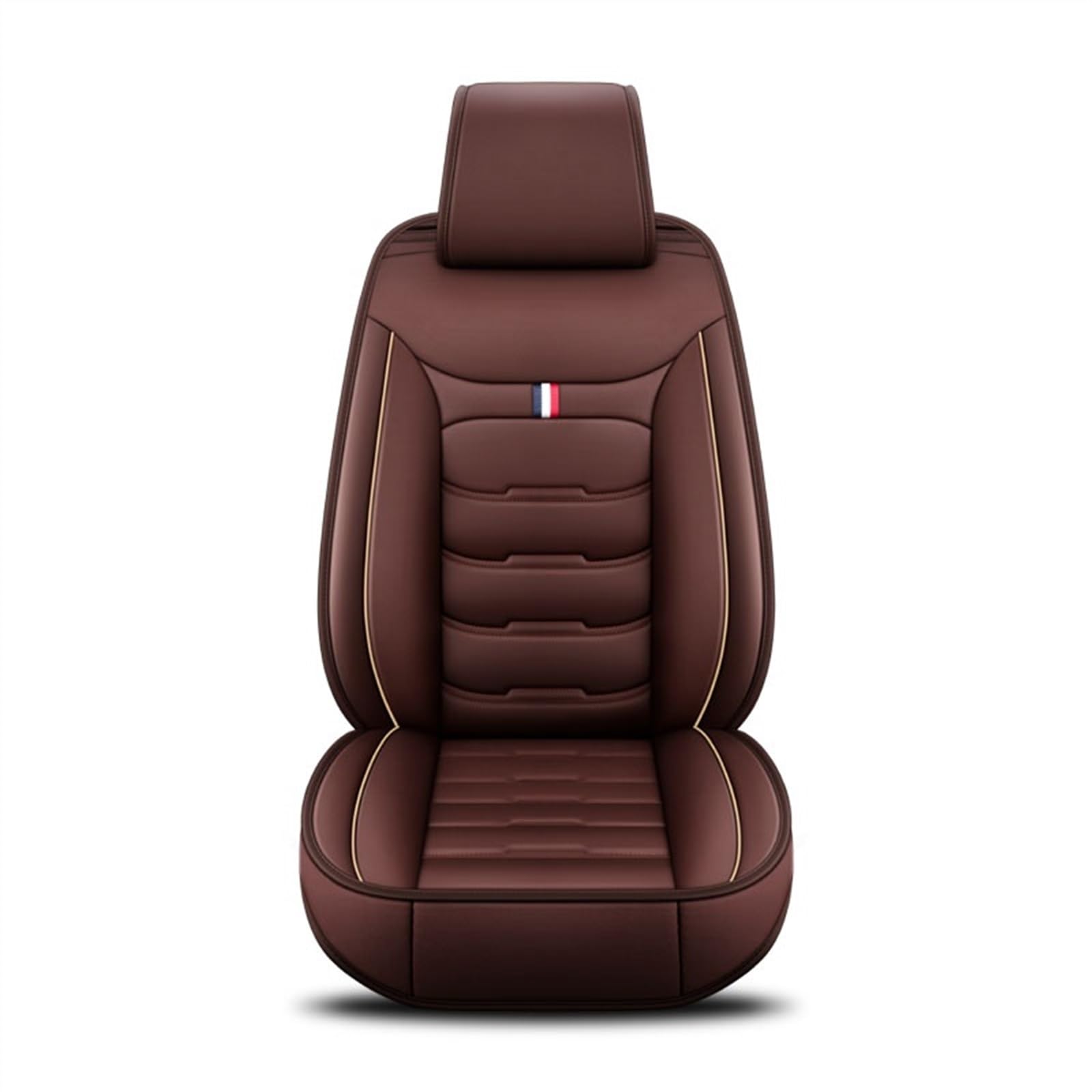 ZRHYRG Auto Sitzbezug Universeller Autositzbezug aus Leder, Autozubehör Auto-Schonbezüge(Coffee 1 Seat) von ZRHYRG