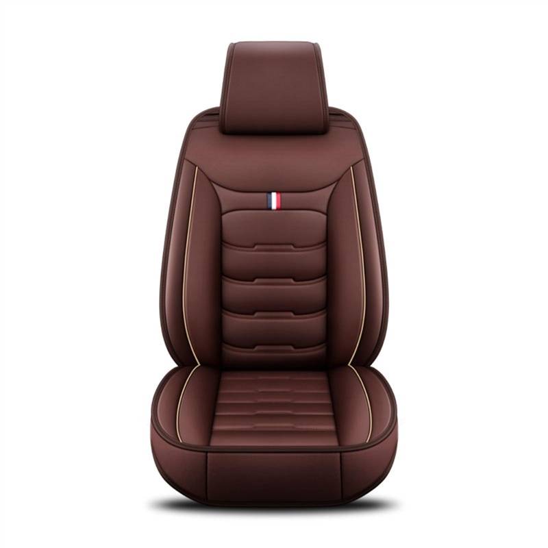 ZRHYRG Auto Sitzbezug Universeller Autositzbezug aus Leder, Autozubehör Auto-Schonbezüge(Coffee 1 Seat) von ZRHYRG