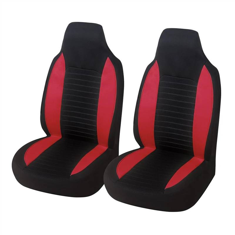 ZRHYRG Auto Sitzbezug Vordere hohe Rückenlehne Schalensitzbezüge Universal 2 Stück Autositzschutz Auto-Schonbezüge(2pcs red) von ZRHYRG