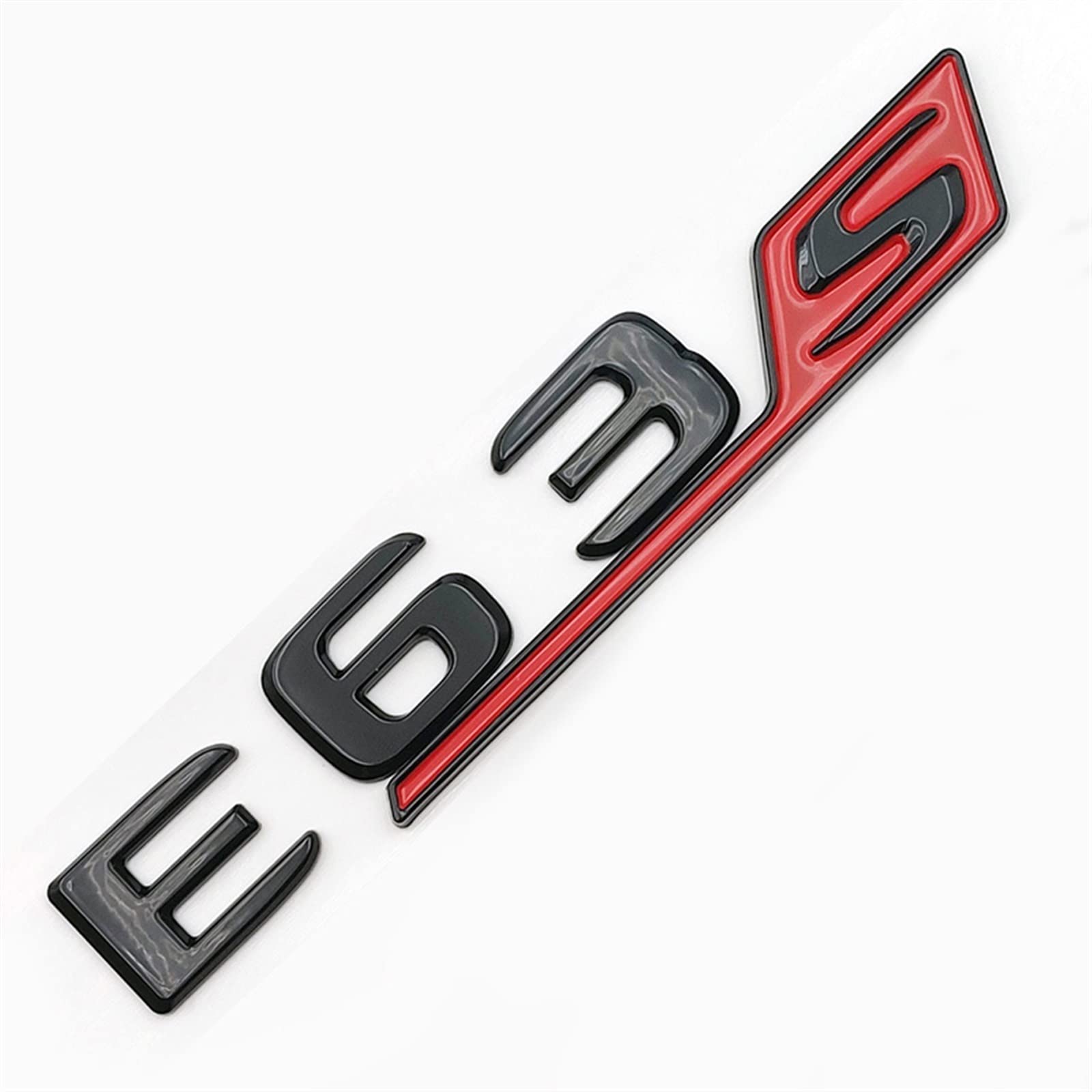 ZRTRUKPKQ 3D ABS Heckkoffer Emblem Abzeichen Aufkleber Aufkleber Schwarz Rot Chrom Auto Buchstaben for Logo Passend for Mercedes E63S AMG W213 W212 Zubehör Aufkleber für Autoabzeichen(Red) von ZRTRUKPKQ