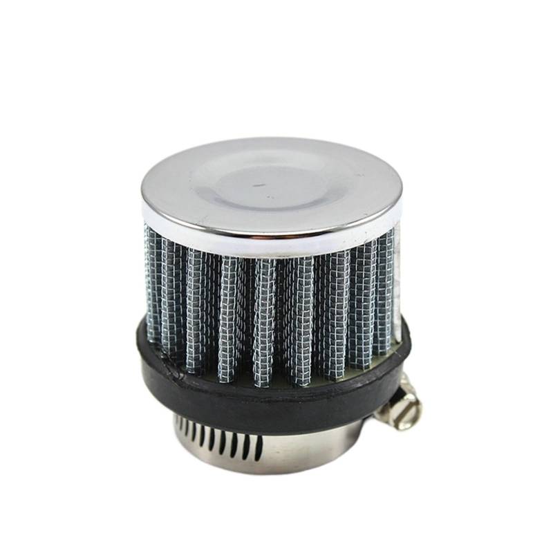 ZRTRUKPKQ Auto Luftfilter 12mm 25mm Passend for Motorrad Kaltlufteinlass High Flow Kurbelgehäuseentlüftungsabdeckung Mini Entlüftungsfilter(25MM-SILVER) von ZRTRUKPKQ