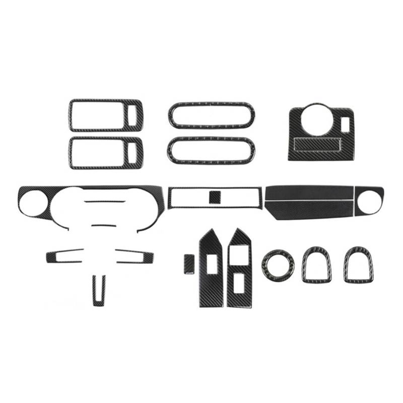 ZRTRUKPKQ Kohlefaser Inneneinrichtungen Dekorative Abdeckung Trim Kit 2 2 stücke Fit for Ford Fit for Mustang 2009-2013 Auto-Innenaufkleber(schwarz) von ZRTRUKPKQ