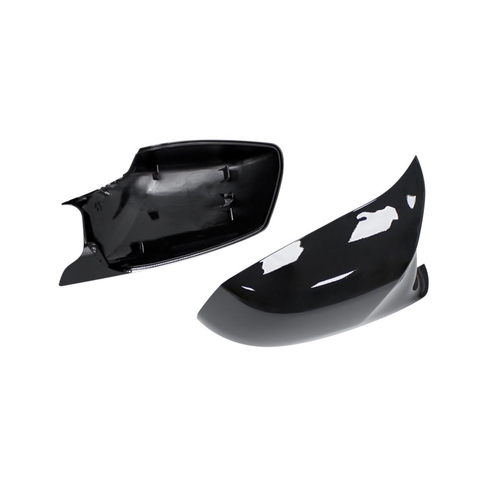 Auto Spiegelkappen Rückspiegelkappe Flügelseitenspiegelabdeckungen Für 5er Für F10 F11 F18 2010-2013 Seitentür Spiegelkappe(Bright black) von ZSKSJHSJ